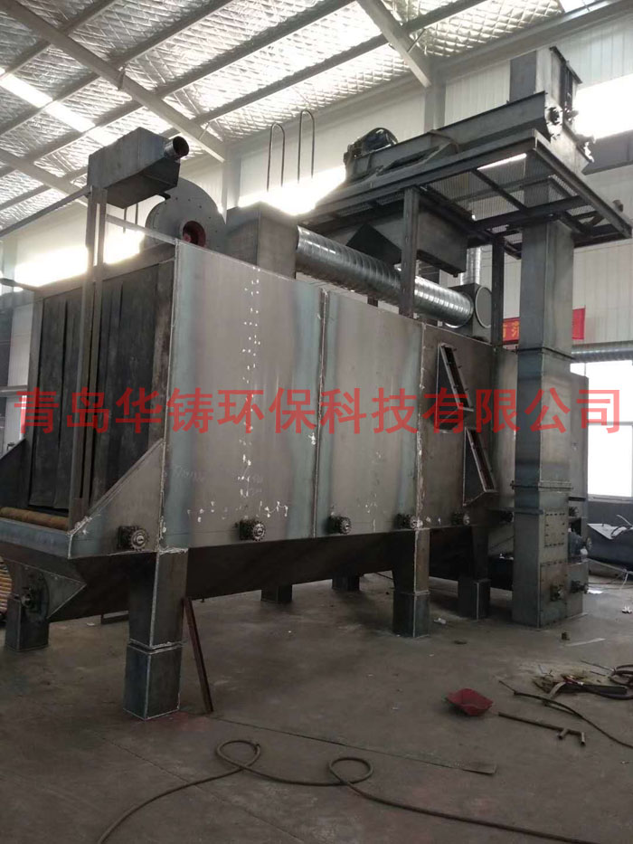 H型鋼拋丸機(jī)車(chē)間發(fā)貨前調(diào)試圖