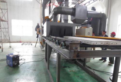 鋁膜板拋丸機，鋁膜板清理機翻新舊，去除水泥浮漿